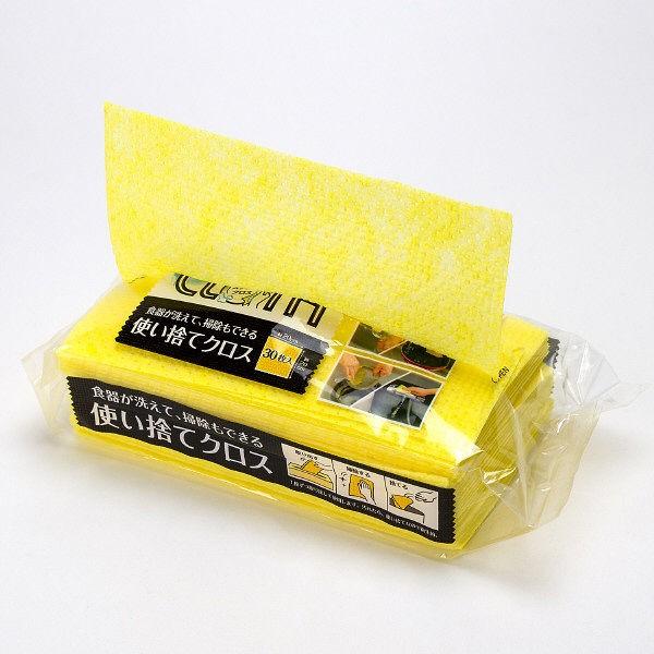 使い捨て スクラブクロス イエロー 食器洗い用 掃除用 スポンジ シート 1個 30枚入り ストリックスデザイン Lohaco Paypayモール店 通販 Paypayモール