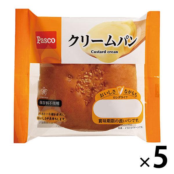 Pasco ロングライフパン クリームパン 1セット（5個入） 敷島製パン