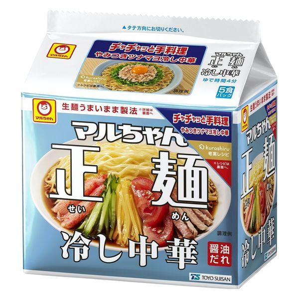 売買売買ノンフライ袋めん マルちゃん正麺 冷し中華 5P 2袋 東洋水産 ラーメン
