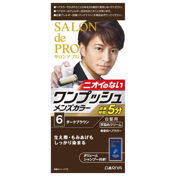 最大93 オフ サロンド白髪染め ワンプッシュ メンズカラー 6 ダークブラウン ダリヤ