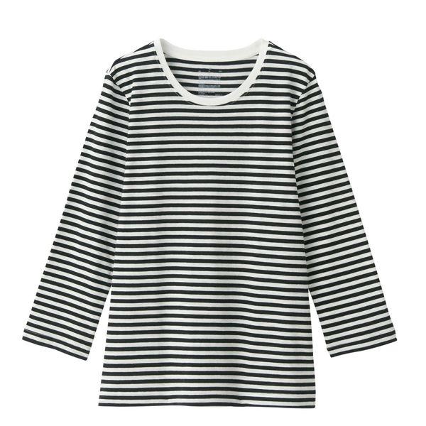 無印良品 インド綿天竺編み七分袖tシャツ 婦人 S 白 黒 良品計画 Lohaco Paypayモール店 通販 Paypayモール