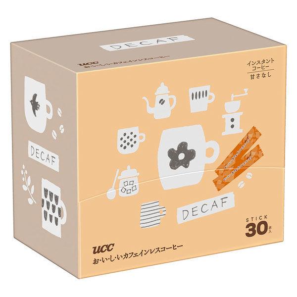 スティックコーヒー Ucc上島珈琲 開催中 おいしいカフェインレスコーヒースティックコーヒー 1箱 30本入