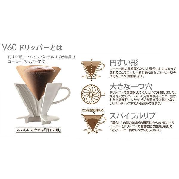 HARIO(ハリオ) コーヒーフィルター V60用 コーヒーフィルター02W 1〜4杯用 1セット(100枚入×2袋) VCF-02-100W|y-lohaco|05