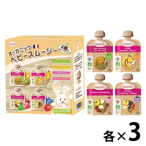 完全送料無料 6ヶ月頃から ベビービオ有機ベビースムージー4種セット B 3箱 ミトク ベビーフード Riosmauricio Com