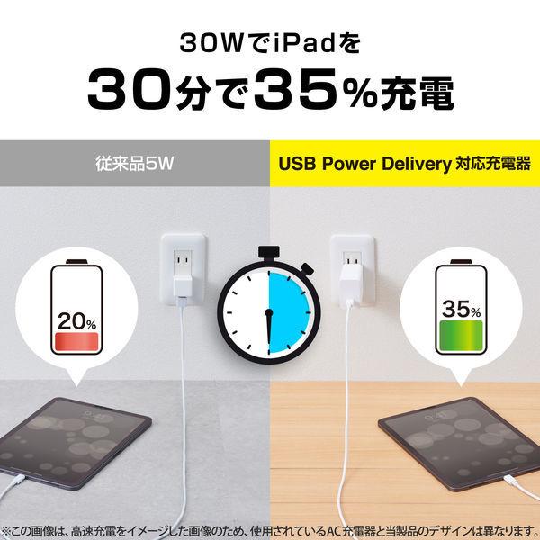 【アウトレット】エレコム ACアダプター AC充電器 Type-Cポート 小型 軽量 PD 30W 黒 ACDC-PD1830BK 1個|LOHACO |02