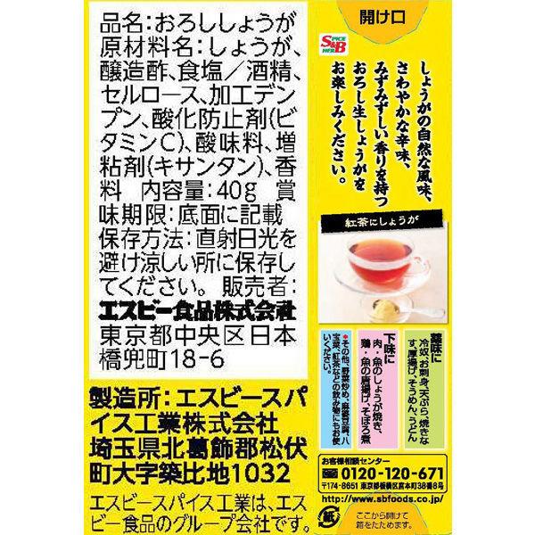 エスビー食品 SB 風味推薦 おろし生しょうが 無着色 40g 3本|y-lohaco|02