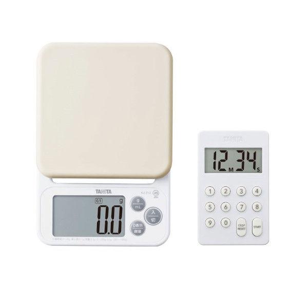 タニタ 健康習慣応援グッズ 数量限定2点セット(B)キッチンスケール 2kg KJー212 + デジタルキッチンタイマー 100分計