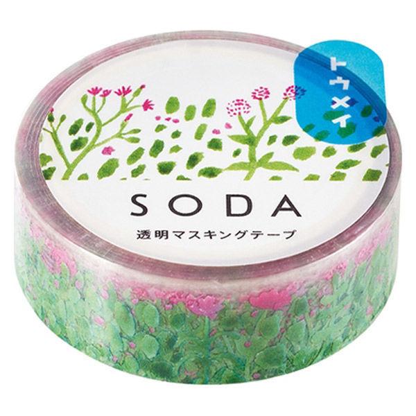 透明マスキングテープ ソーダ プランツ 日本正規品 Cmt15 003 幅15mm 5m キングジム