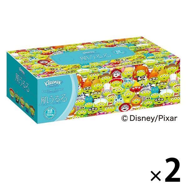 ティッシュペーパー スピード対応 全国送料無料 保湿 4組 クリネックス 肌うるる ディズニートイストーリー 2個 エイリアン 1セット 日本 製紙クレシア