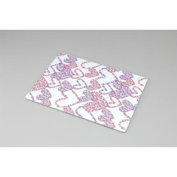 アウトレット キッチントッププレート 強化ガラス ハート まな板 新生活 耐熱 1枚 鍋敷き 伸晃 食洗機対応