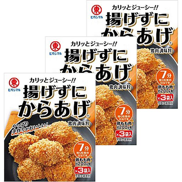 人気海外一番 ヒガシマル 揚げずにからあげ 鶏肉調味料 商店 15g×3 3個