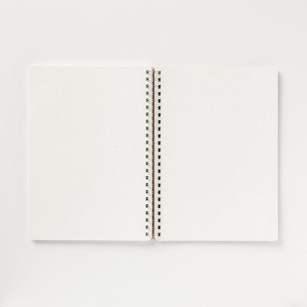 新色追加 無印良品 上質紙ダブルリングノート ドット方眼 ベージュ A5 白 70枚 ゴム留め付き 2冊 良品計画 Materialworldblog Com