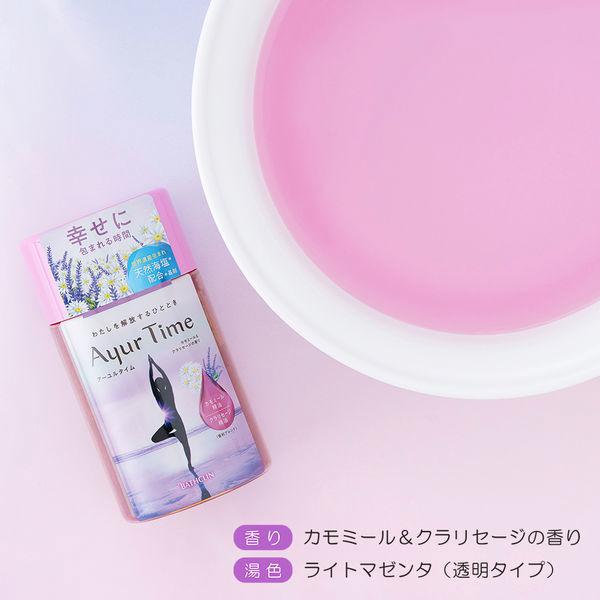 アーユルタイム バスソルト カモミール&クラリセージの香り 720g お湯の色 ライトマゼンタ(透明タイプ) バスクリン+発泡の素 500g|LOHACO |02