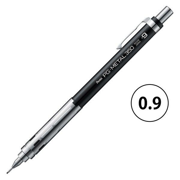 ぺんてる シャープペンシル PG-METAL350(ピージーメタルサンゴーゼロ) 0.9mm ブラック PG319-A 3本|y-lohaco|02