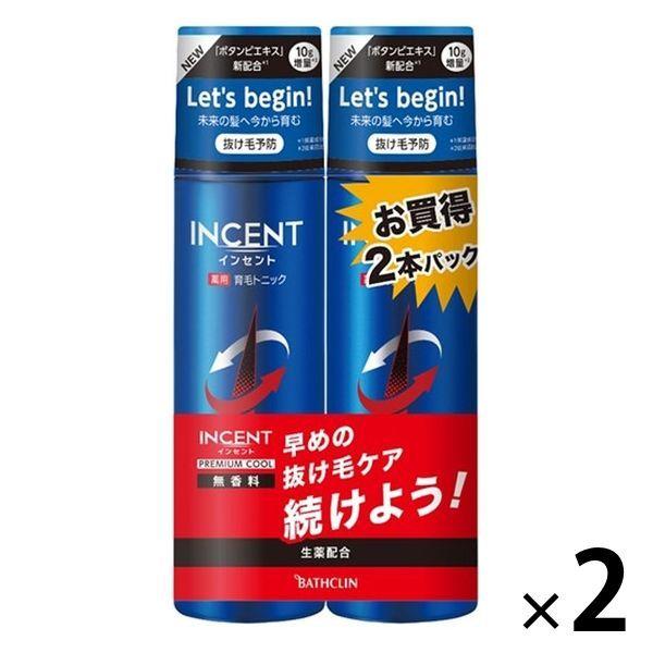 超激安特価 インセント 薬用育毛トニック プレミアムクール 190g 2本入 ペアパック 2個 男 メンズ 医薬部外品 バスクリン リニューアル品