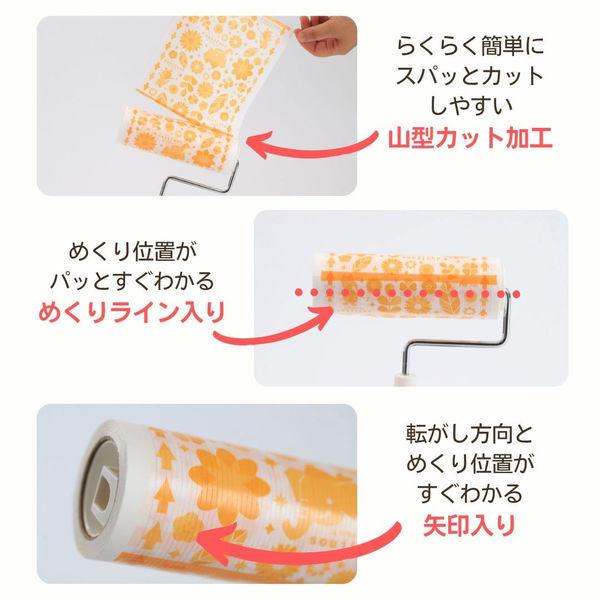 1.4倍長巻き フローリングにも使える粘着クリーナー 取替テープ スペアテープ 70周 1パック(3巻)各社共通サイズ オリジナル|y-lohaco|05