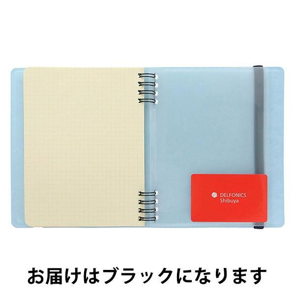 ロルバーン フレキシブル カバー L B6相当 5mm方眼 ブラック 黒 ノート デルフォニックス キッチン 日用品 文具