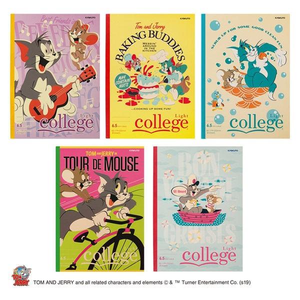 軽量ノート B5 6 5mm罫 トムとジェリー U 日本ノート メイルオーダー 学習帳 5柄セット
