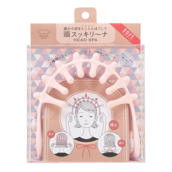ヘッドマッサージ 頭スッキリーナ ヘッドスパ ソフト ピンク 1個 マーナ|y-lohaco|09