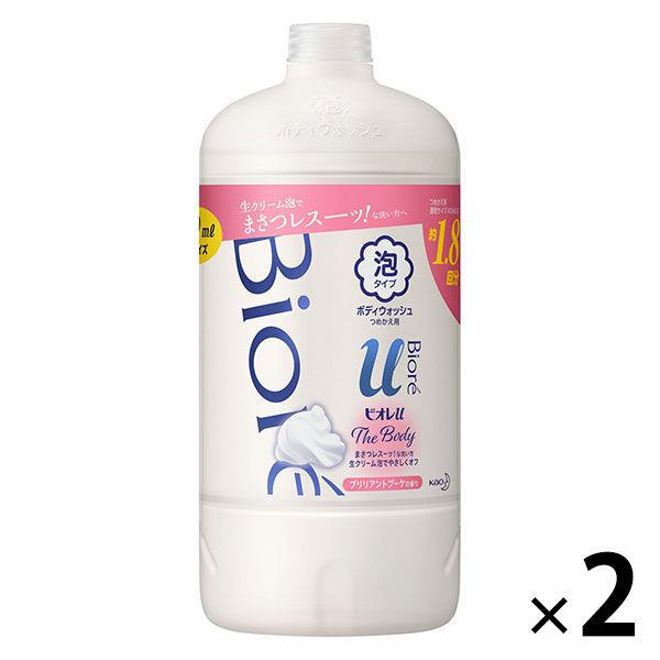 高級な ビオレu ザ ボディ 泡タイプ ブリリアントブーケの香り 詰め替え 800ml 2個