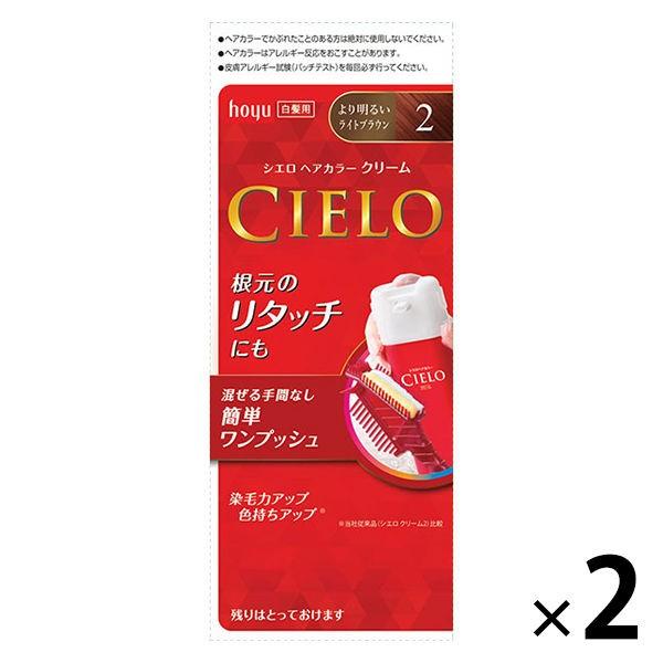 デポー 最高の品質の CIELO シエロ ヘアカラーEX クリーム 2 より明るいライトブラウン 1セット 2個 hoyu ホーユー 1 770円 vousic.com vousic.com