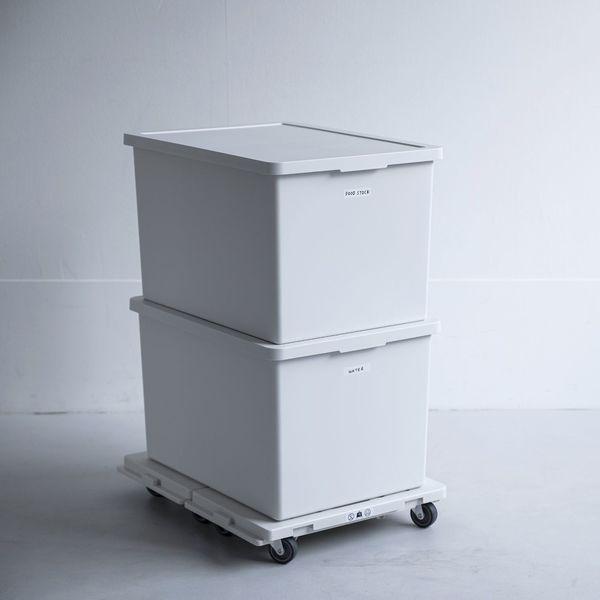 無印良品 ポリプロピレン収納ボックス ワイド 深 良品計画 ホワイトグレー 6757 ギフ 包装 幅50 5 奥行37 高さ31 5cm