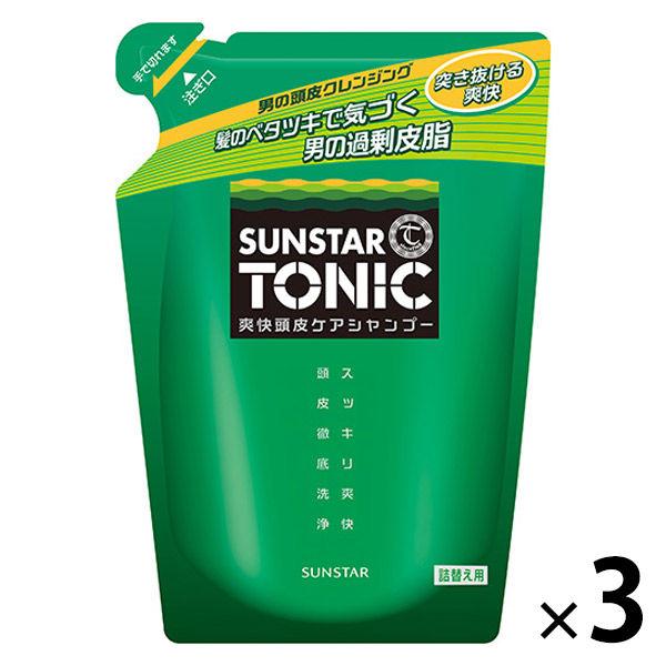 サンスター トニックシャンプー 爽快頭皮ケアシャンプー 詰め替え用 360ml 3個