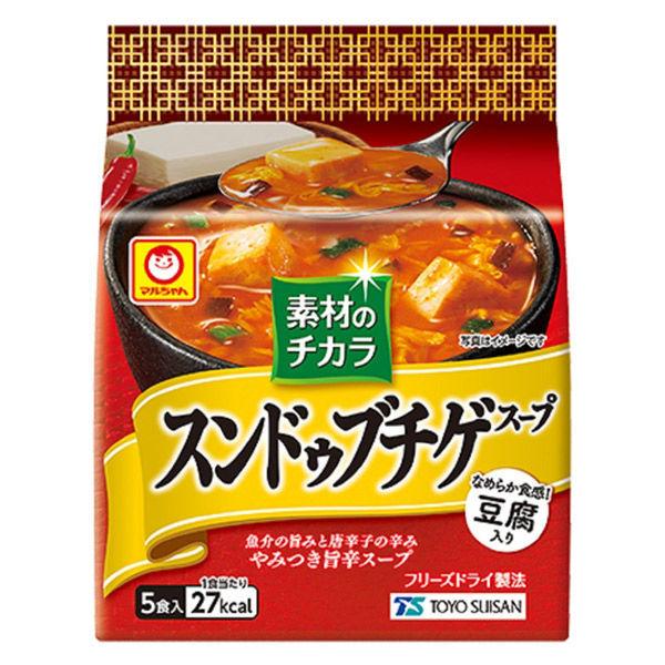 【新品本物】フリーズドライ マルちゃん 素材のチカラ ス ンドゥブチゲスープ 1セット（5食入） 東洋水産