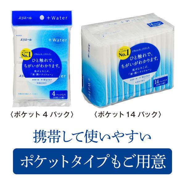 ティッシュペーパー 保湿 180組 5箱入 エリエール Water 1ケース 10パック 大王製紙 引出物