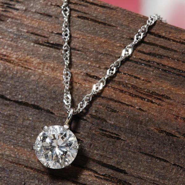 0.4ctプラチナダイヤモンドペンダント/ネックレス (鑑別書付き) 美品の