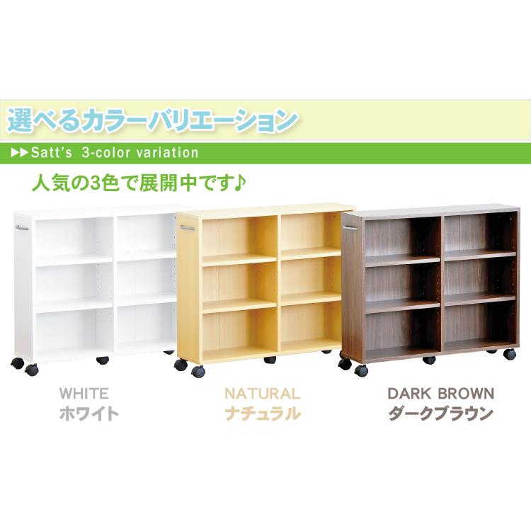 隙間収納家具 2個セット 〔幅75×奥行20×高さ66cm〕 キャスター付き 押し入れ収納｜y-lukit｜03