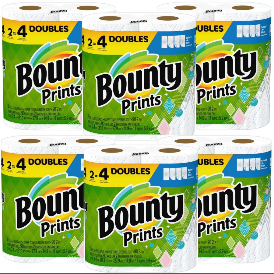 新品 未開封●バウンティ キッチンペーパータオル●12ロール柄付●Bounty Bounty コストコ バウンティ ペーパータオル プリント 118カット