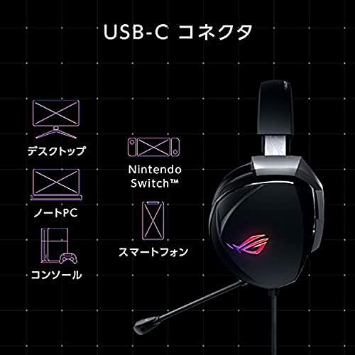 ASUS ゲーミングヘッドセット ROG THETA 7.1 PC、PS5、Nintendo Switch、Mac USB-C 装備 リアル7.1サラ｜y-mahana｜05