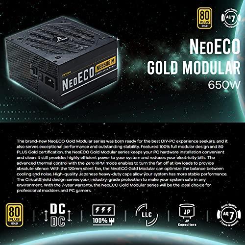 Antec、80PLUS Gold認証取得 高効率高耐久フルモジュラー電源ユニット「NE650G M 」 ブラック 出力650W｜y-mahana｜02