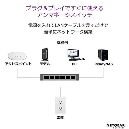 NETGEAR アンマネージ スイッチングハブ 8ポート (PoE+ 8ポート 60.5W) 静音ファンレス FlexPoE対応 法人向け GS108｜y-mahana｜03