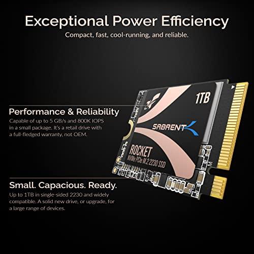 SABRENT SSD 1TB、M.2 SSD 1TB、NVMe 1TB PCIe 4.0 M.2 2230、内蔵SSD速度最大4750MB、DRAM｜y-mahana｜04