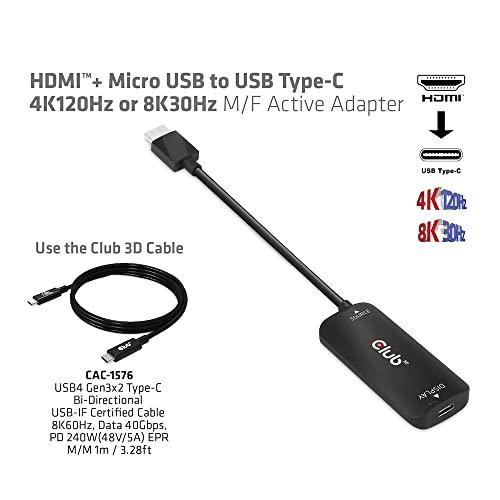 Club 3D HDMI オス to USB Type C メス 4K120Hz 8K30Hz アクティブ アダプタ (CAC-1336)｜y-mahana｜07