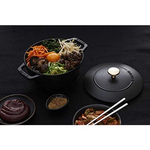 staub ストウブ 「 ラ ココット de GOHAN ブラック M 16cm 」 ご飯鍋