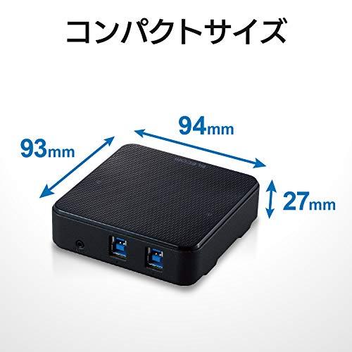 エレコム USB切替器 PC→2ポート USB3.0→4ポート 手元スイッチ ブラック U3SW-T2｜y-mahana｜07