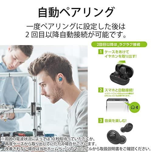 エレコム ワイヤレス イヤホン Bluetooth接続 トゥルーワイヤレス FAST MUSIC TWS10 ブルー LBT-TWS10BU｜y-mahana｜02