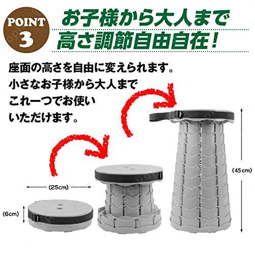 Rikopin(リコピン) 折り畳み椅子 折りたたみ椅子 軽量 小型 コンパクト 高さ調整可能 持ち運び 防水 耐荷重 130kg アウトドア キャン｜y-mahana｜05