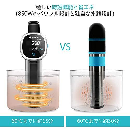 Hismile　低温調理器　真空調理機　低温　調理　クッカー　高さ12cmの浅い鍋にも対応した本格派　コンパクト　低温調理器具　チャーシューメーカー