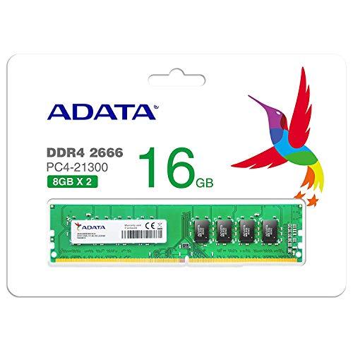 ADATA DDR4-2666MHz CL19 288Pin Unbuffered DIMM デスクトップPC用 メモリ 8GB×2枚 AD4U266｜y-mahana｜02