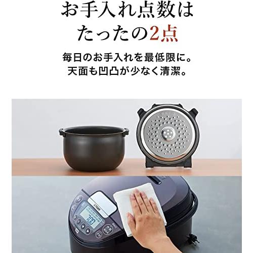 炊飯器 タイガー魔法瓶(TIGER) 5.5合 IH式 炊きたて 遠赤黒厚釜 お手入れ簡単 ブラウン JPW-D100T｜y-mahana｜06