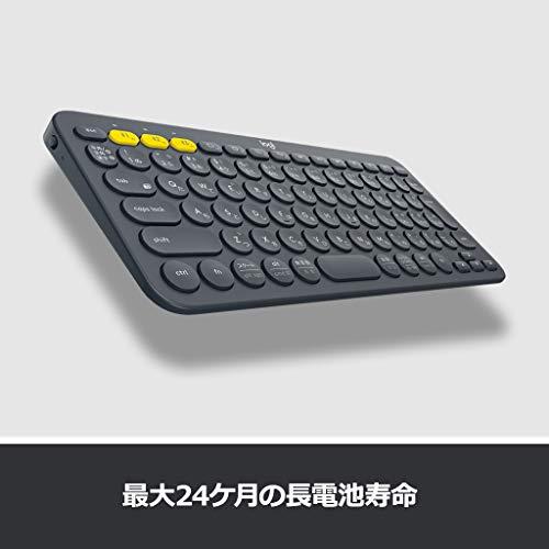 ロジクール ワイヤレスキーボード 無線 キーボード 薄型 小型 K380BK Bluetoothワイヤレス Windows Mac iOS Andro｜y-mahana｜07