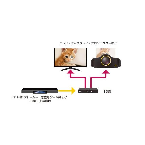 フルスペック4K対応 4K60Hz HDMI分配器 RS-HDSP2P-4KZ｜y-mahana｜02