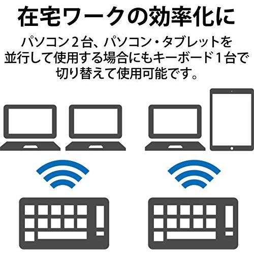 エレコム キーボード Bluetooth パンタグラフ コンパクトキーボード Windows・Mac・iOS・Android対応 ホワイト TK-FB｜y-mahana｜02