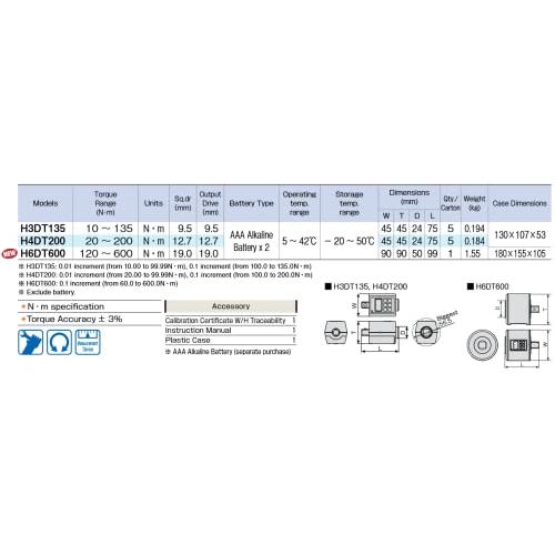 トネ(TONE) ハンディデジトルク H3DT135 差込角9.5mm(3/8") ブラック 135N・m｜y-mahana｜02