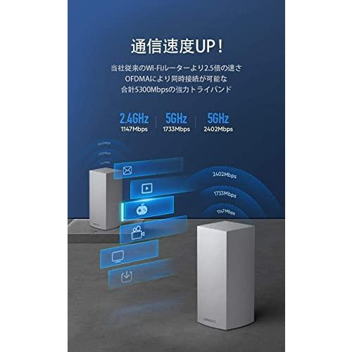 Linksys Wi-Fi 6 ルーター 無線LAN メッシュ対応 トライバンド AX5300(2400 + 1733 + 1147Mbps) MX5｜y-mahana｜03