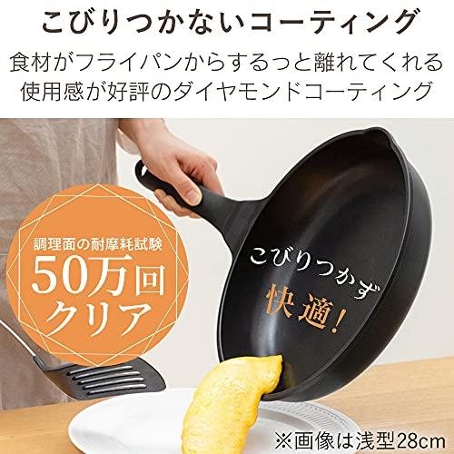 アイリスオーヤマ フライパン セット 蓋 軽量 深型 28cm IH対応 注ぎ口付き 片手で簡単 IVL-D28-S2｜y-mahana｜06